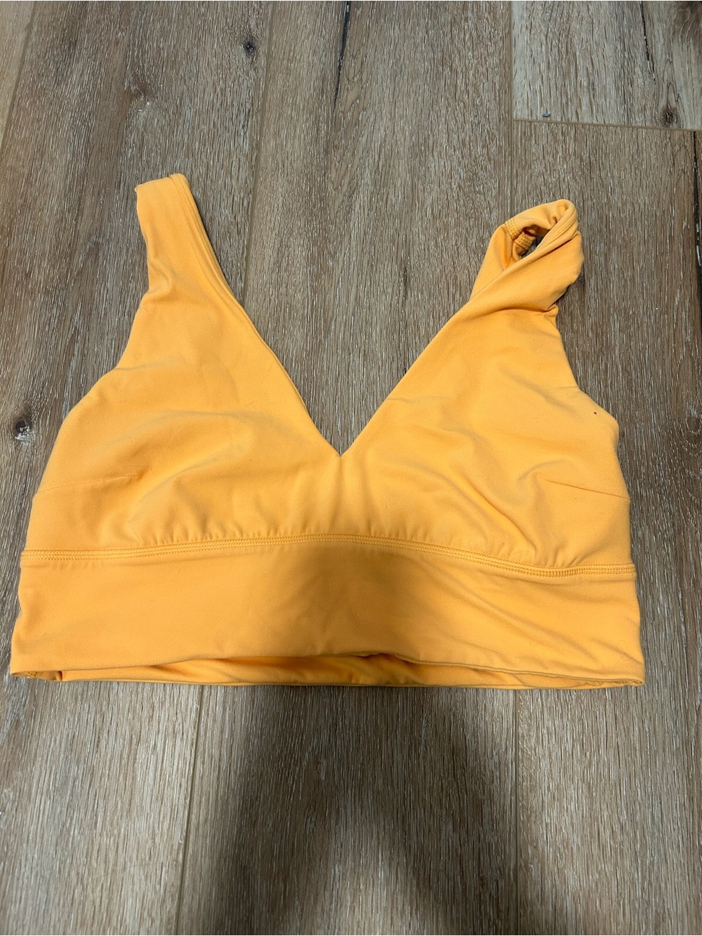 Lululemon Vibrant Yellow-Orange Sports Bra